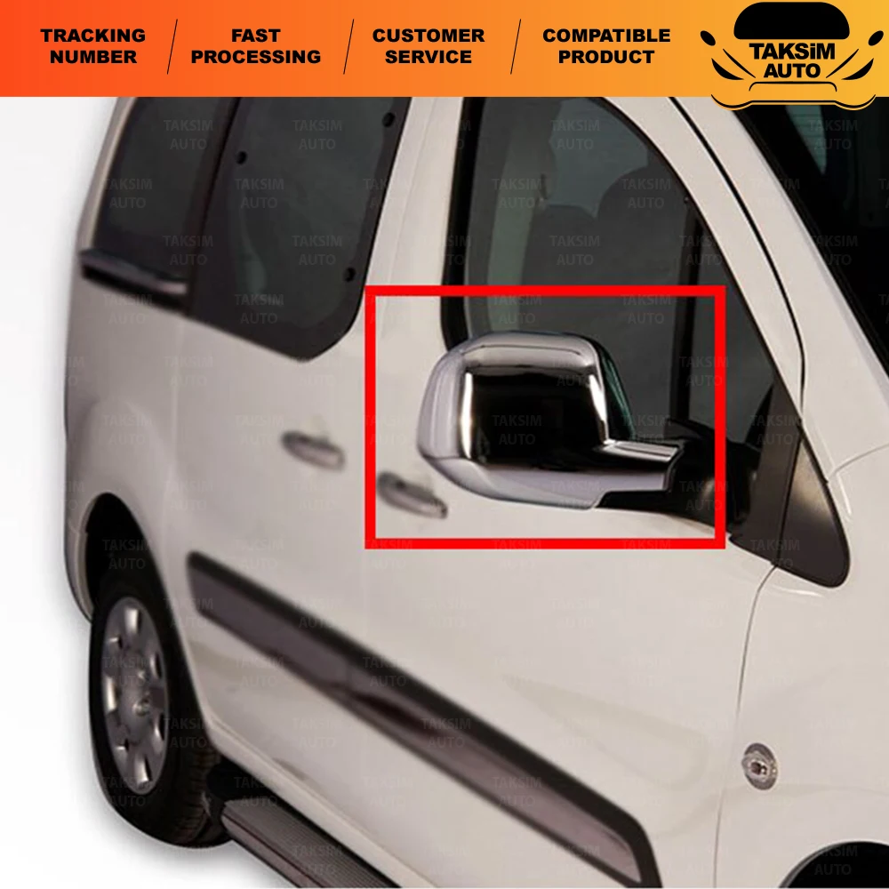 Chrome Mirror Cover For Peugeot Partner Tepe 2 Pieces ABS For 1996-2008 Models - Not Fade - Not Yellowing -High Quality Material
Chrome Mirror Cover For Peugeot Partner Tepe 2 Pieces ABS For 1996-2008 Models - Not Fade - Not Yellowing -High Quality Material