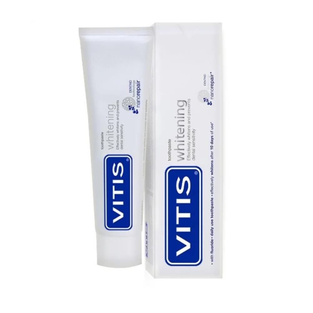Vitis Whitening зубная паста отбеливающая со фтором 100 мл | Красота и здоровье
