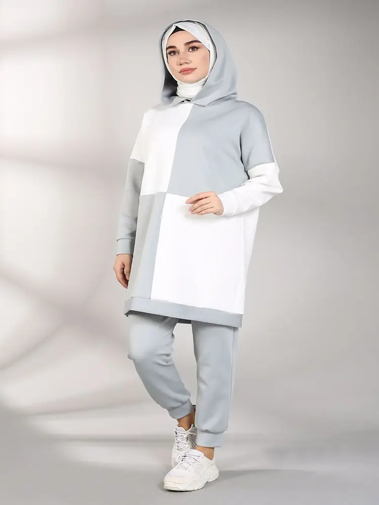 Scuba Fabric Hooded Tunic Trousers Double Suit 2 Piece Women's Sets High Collar Long Sleeve Four Seasons New Season 2021 Autumn
Scuba Fabric Hooded Tunic Trousers Double Suit 2 Piece Women's Sets High Collar Long Sleeve Four Seasons New Season 2021 Autumn