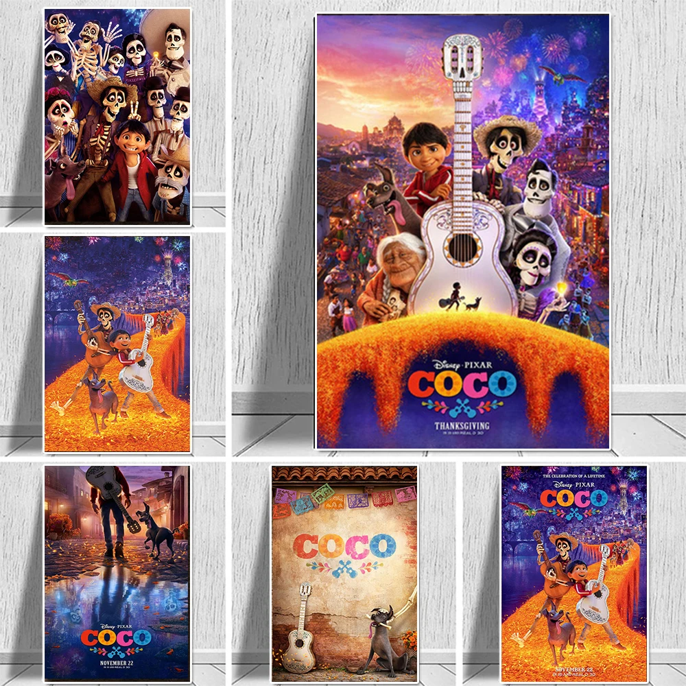 Disney Cartoon CoCo Anime Movie Poster Print Pixar Classic Comic Canvas Painting Wall Art Living Room Home Decoration Cuadros
Disney Cartoon CoCo Anime Movie Poster Print Pixar Classic Comic Canvas Painting Wall Art Living Room Home Decoration Cuadros