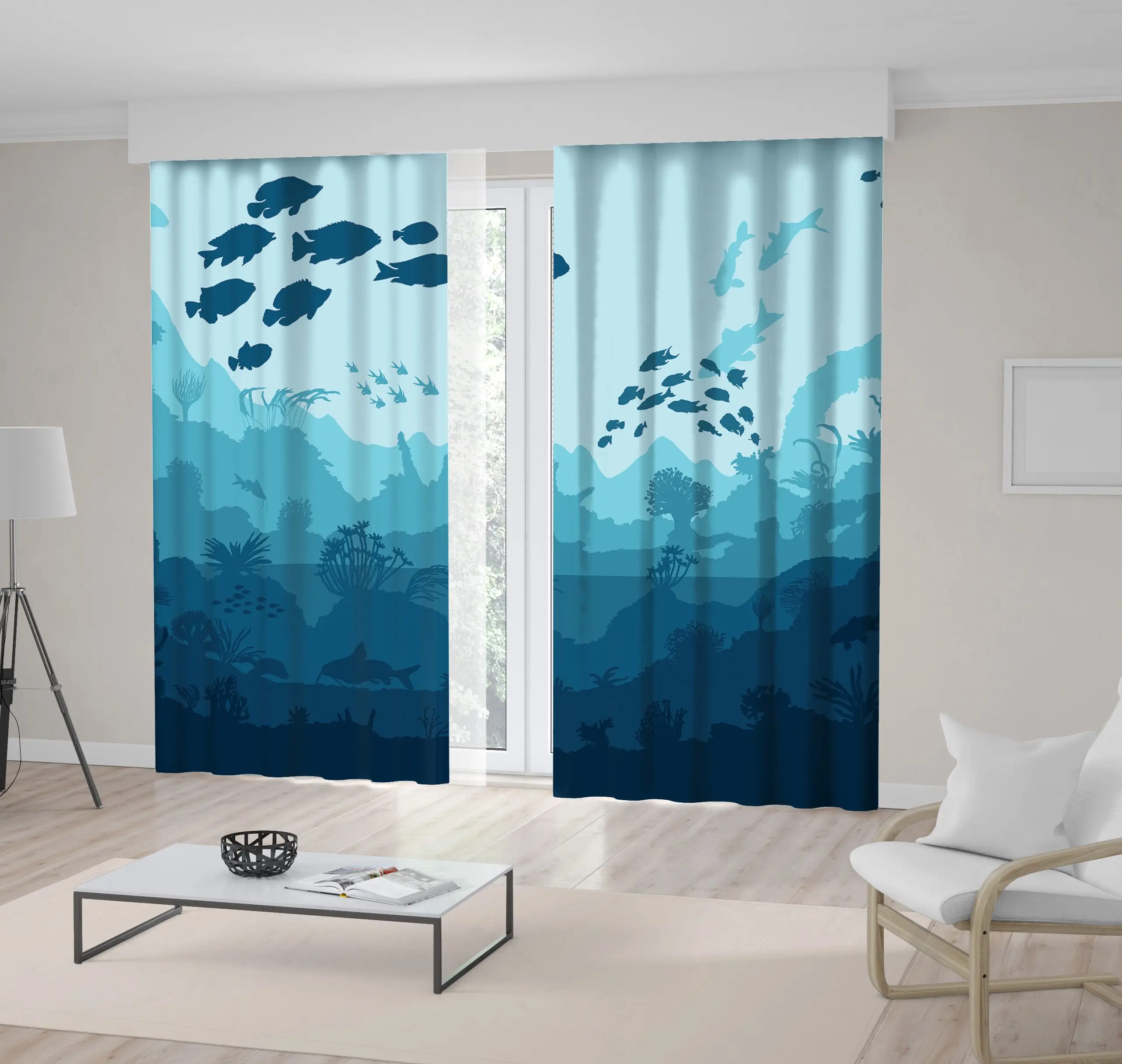 Curtain Coral Reef and Sea Creatures Fish Whale Underwater Deep S Ocean Wildlife Nature Silhouette Blue
Curtain Coral Reef and Sea Creatures Fish Whale Underwater Deep S Ocean Wildlife Nature Silhouette Blue