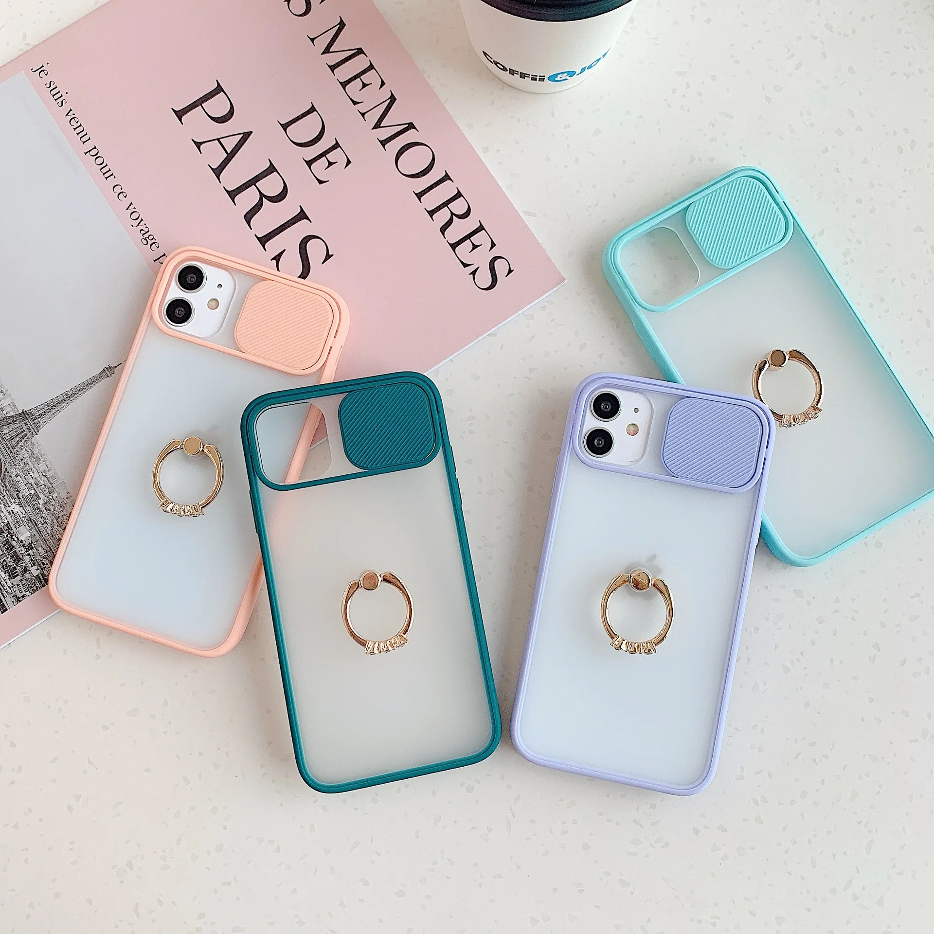 Diamond Ring Holder Slide Lens Camera Protection Phone Case For iPhone 11 XS Max XR X 8 7 Plus Transparent Soft Capa
Diamond Ring Holder Slide Lens Camera Protection Phone Case For iPhone 11 XS Max XR X 8 7 Plus Transparent Soft Capa