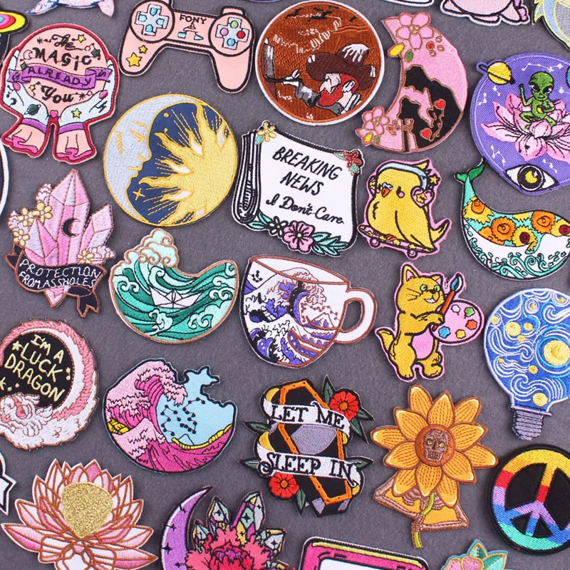 Cartoon Patches For Clothes Wave Embroidery Patch For Kids Clothing Stickers Lotus/Flower Badges Iron On Patches DIY Applique
Cartoon Patches For Clothes Wave Embroidery Patch For Kids Clothing Stickers Lotus/Flower Badges Iron On Patches DIY Applique