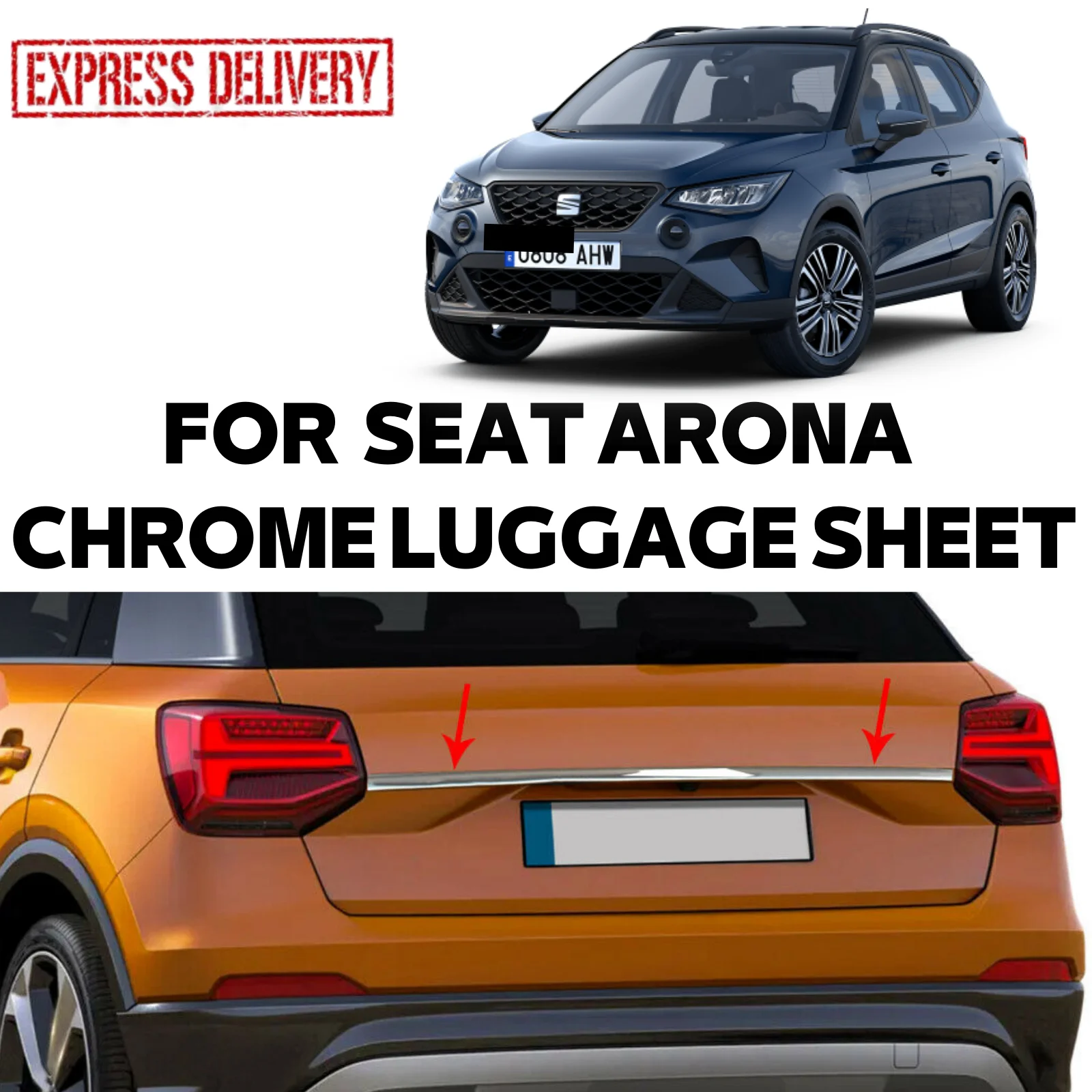 Seat Arona 2017-2021 fits to Chrome Trunk Rear Handle Trim Cover Stainless Steel Plate Bar Accessory Premium Equipment Piece
Seat Arona 2017-2021 fits to Chrome Trunk Rear Handle Trim Cover Stainless Steel Plate Bar Accessory Premium Equipment Piece