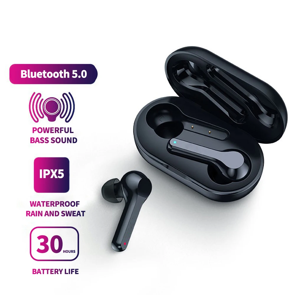 Wireless Earbuds Dual Bluetooth 5.0 Headphones In Ear Earphones Noise Cancelling Built-in Mic Sport Headset | Электроника