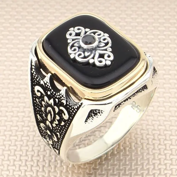 Silver Ring For Men 925 Made in Turkey With Onyx Stone.. Guaranteed High Quality
Silver Ring For Men 925 Made in Turkey With Onyx Stone.. Guaranteed High Quality