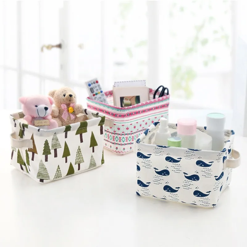 Креативные DIY настольные корзины для хранения складные метизы косметика офисные