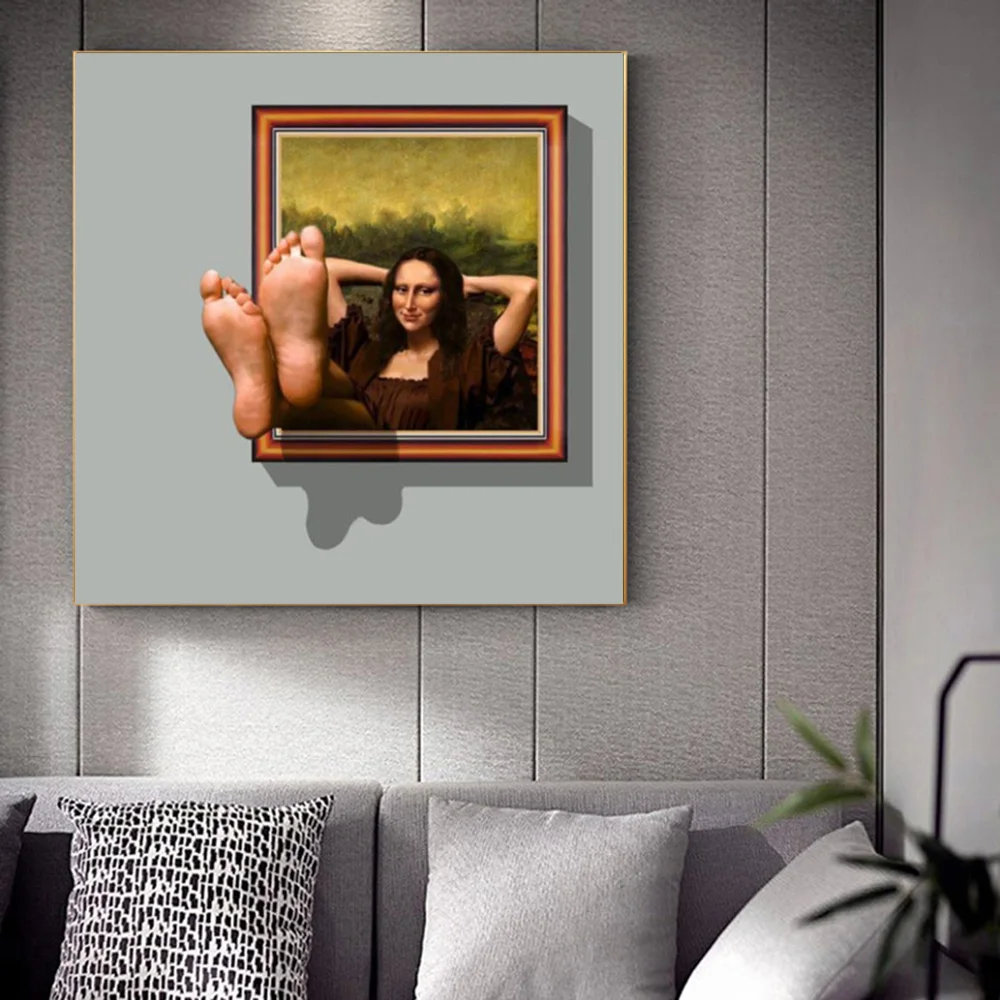 Funny Mona Lisa Big Feet Canvas Painting Retro Portrait Poster And Print Picture Nordic Living Bedroom Room Wall Art Home Decor
Funny Mona Lisa Big Feet Canvas Painting Retro Portrait Poster And Print Picture Nordic Living Bedroom Room Wall Art Home Decor