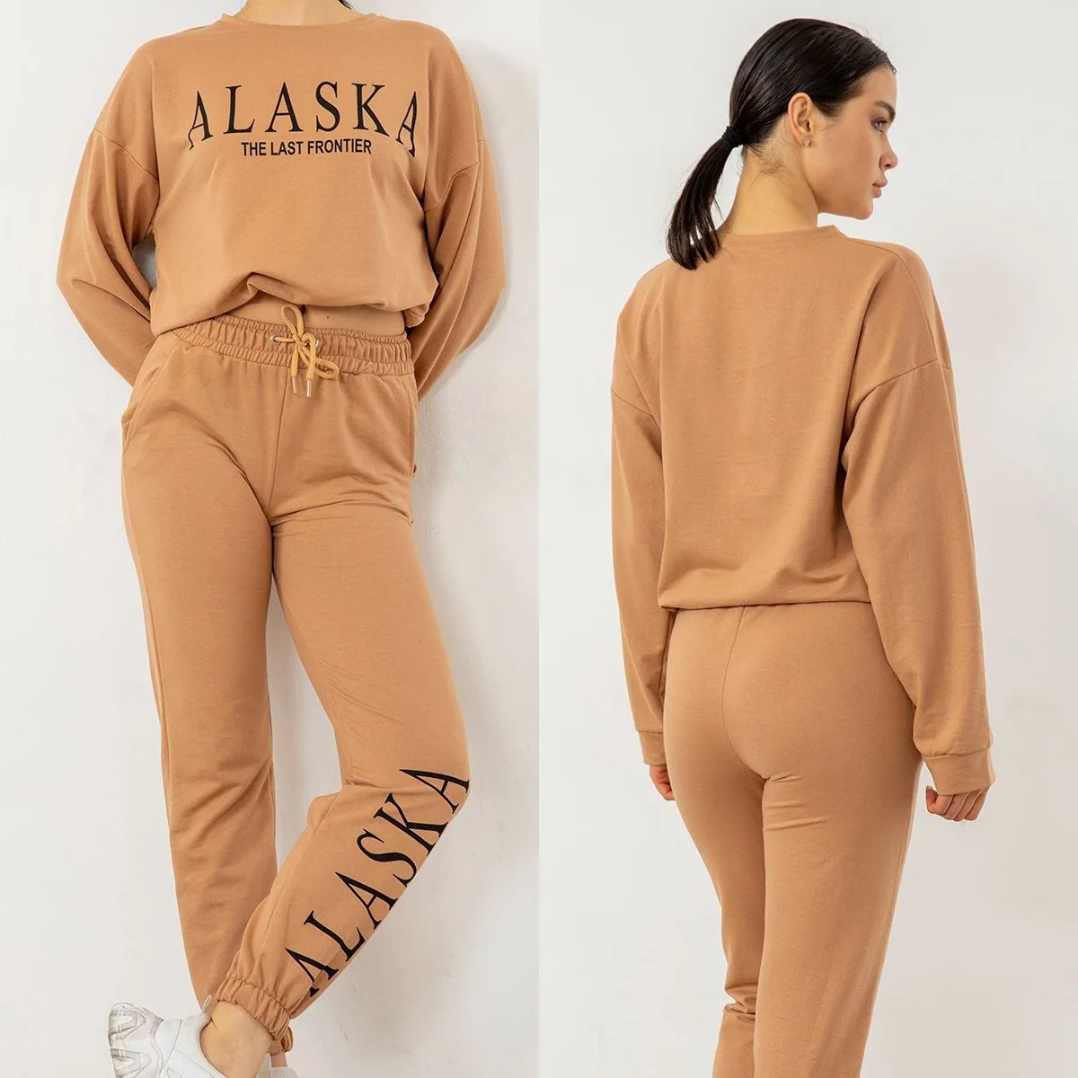 Two Piece Sets Women Tracksuit Long Sleeve Short Top + Pants Jogging 2021 Sporty Matching Suits Femme Mujer Sportswear Casual 
Two Piece Sets Women Tracksuit Long Sleeve Short Top + Pants Jogging 2021 Sporty Matching Suits Femme Mujer Sportswear Casual