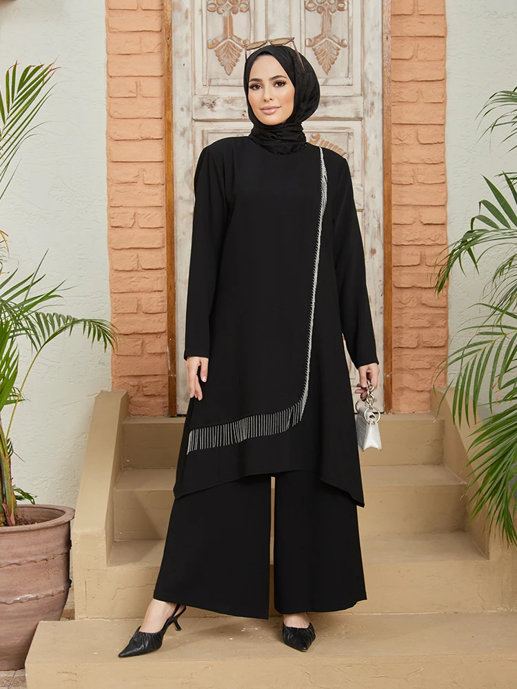 Women Chain Tunic Pants Suit Muslim Islamic Hijab Clothing Modern Stylish Elegant Plus Size Fashion High Quality Made in Turkey
Women Chain Tunic Pants Suit Muslim Islamic Hijab Clothing Modern Stylish Elegant Plus Size Fashion High Quality Made in Turkey