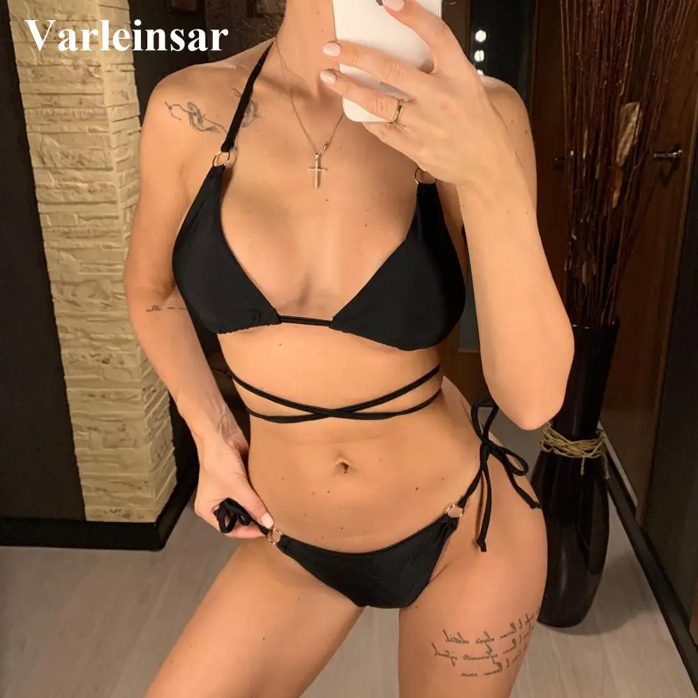 2021 Sexy Wrap Around String Thong Bikini Female Swimsuit Women Swimwear Two-pieces Bikini set Bather Bathing Suit Swim V1677
2021 Sexy Wrap Around String Thong Bikini Female Swimsuit Women Swimwear Two-pieces Bikini set Bather Bathing Suit Swim V1677