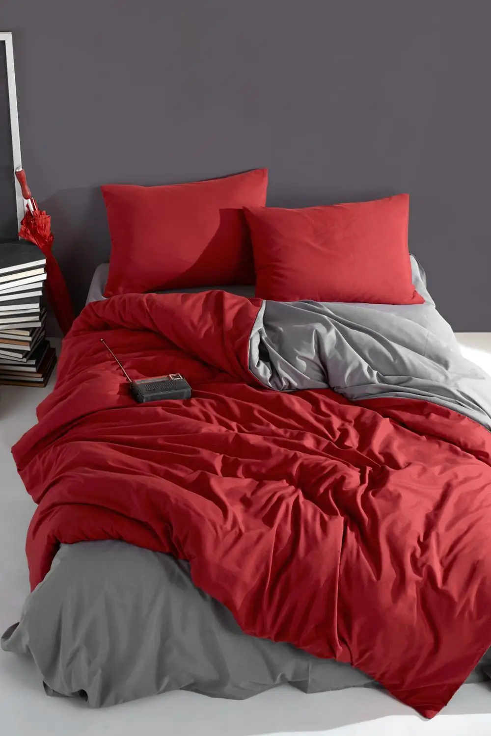 Red&Grey Luxury Solid Bed Linen Cotton Set Ranforce Bedding Set Twin/Full/Queen/King Size 3/4/5 pcs Bed Sheet Duvet Cover Set
Red&Grey Luxury Solid Bed Linen Cotton Set Ranforce Bedding Set Twin/Full/Queen/King Size 3/4/5 pcs Bed Sheet Duvet Cover Set