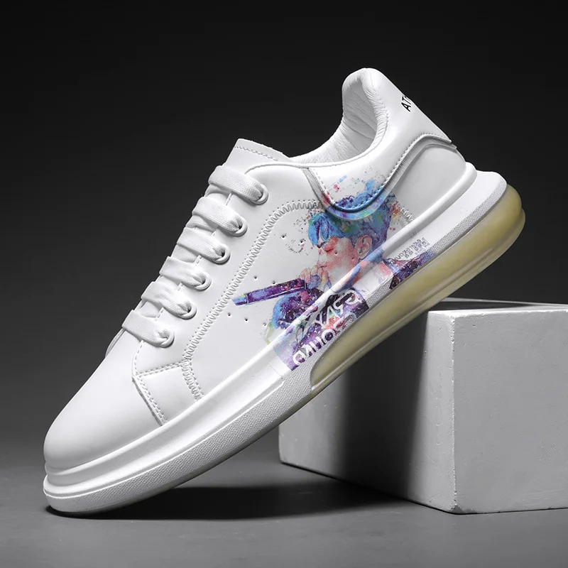Men White Sneakers 2021 New Fashion Casual Breathable Flat Sports Shoes Low-top Walking Trainers Singing Pattern Design Loafers
Men White Sneakers 2021 New Fashion Casual Breathable Flat Sports Shoes Low-top Walking Trainers Singing Pattern Design Loafers