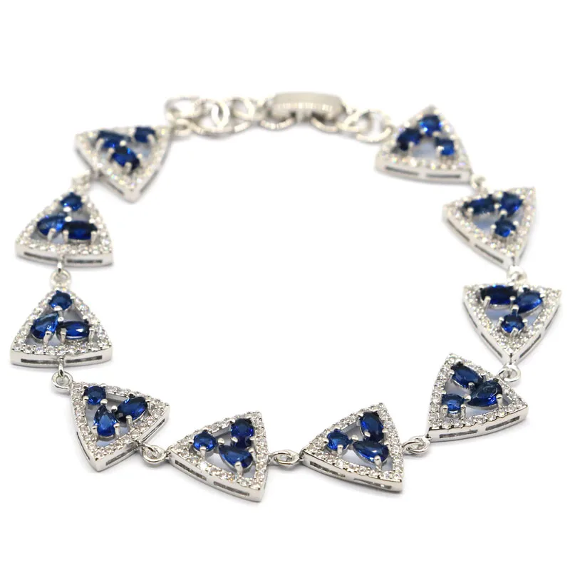 Браслет из серебра с танзанитом 8 9 0 дюймов 19x13 мм|bracelet bracelet|silver 925 braceletsilver bracelet |