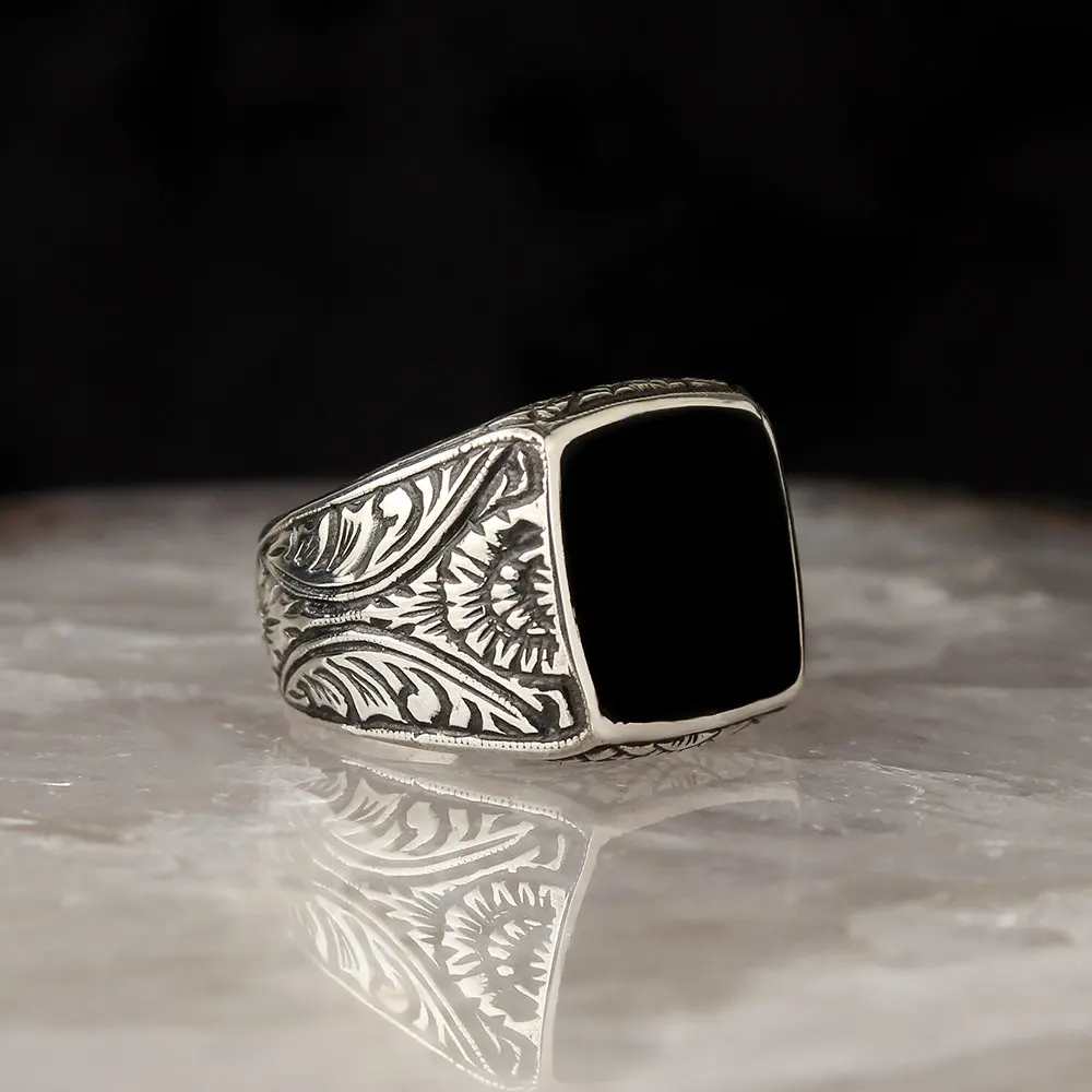 925 Sterling Silver Ring for Men Onyx Natural Stone Jewelry fashion vintage Gift Zircon Aqeq Mens Rings All Size
925 Sterling Silver Ring for Men Onyx Natural Stone Jewelry fashion vintage Gift Zircon Aqeq Mens Rings All Size