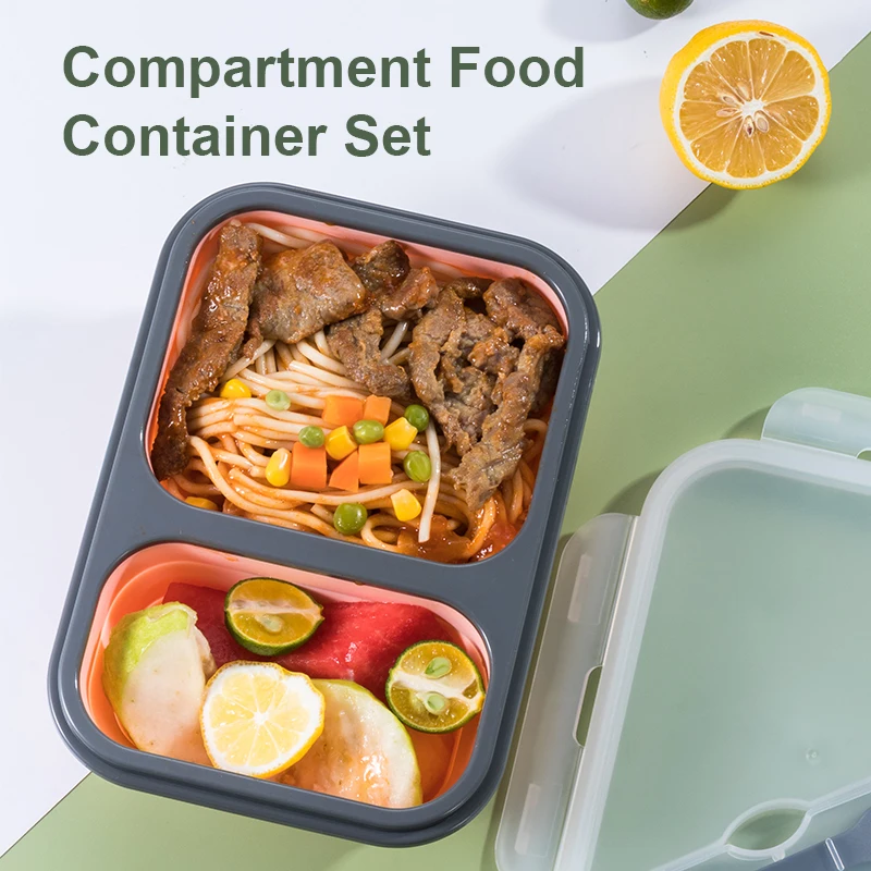 Silicone Lunch Box Two Grid Silicone Lunch Box Lunch Box Microwave Oven Heating Folding Lunch Box Fresh Keeping Box
Silicone Lunch Box Two Grid Silicone Lunch Box Lunch Box Microwave Oven Heating Folding Lunch Box Fresh Keeping Box