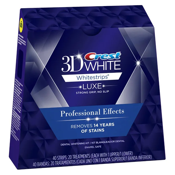 Гребень 3D белые зубы Whitestrips Luxe профессиональный эффект 1 коробка 20 Чехлы