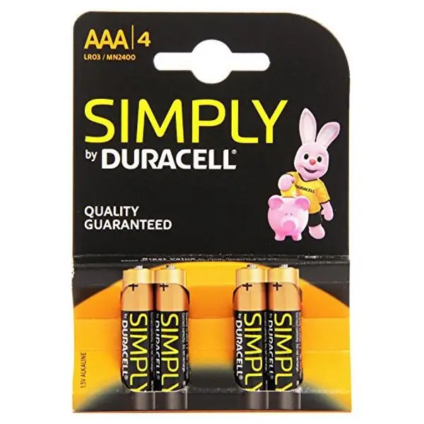 Щелочные батареи DURACELL просто DURSIMLR3P4B LR03 AAA 1 5 В (4 шт.)|Батарейки| |