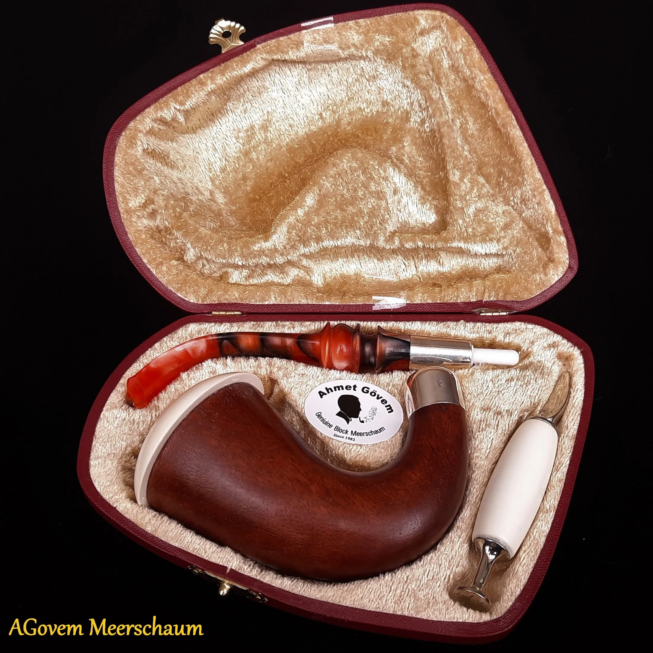 AGovem Calabash Block Meerschaum Smoking Tobacco Pipe Corn Cob Briar Wood Bowl Dunhill Antique Vintage Estate Peterson AGM-291
AGovem Calabash Block Meerschaum Smoking Tobacco Pipe Corn Cob Briar Wood Bowl Dunhill Antique Vintage Estate Peterson AGM-291