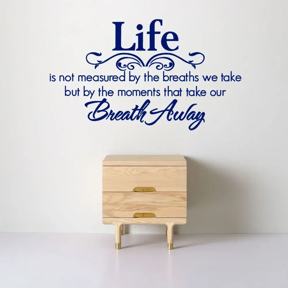 Breathe Away In Life Wall Art Decal Words Stickers Home And Bedroom Removable Decoration A003242
Breathe Away In Life Wall Art Decal Words Stickers Home And Bedroom Removable Decoration A003242