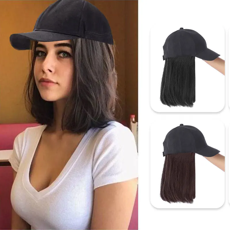 Short Wavy Hat wig Synthetic Baseball Cap Hair Wig Natural Black knit hat Wigs Naturally Connect Synthetic Adjustable
Short Wavy Hat wig Synthetic Baseball Cap Hair Wig Natural Black knit hat Wigs Naturally Connect Synthetic Adjustable