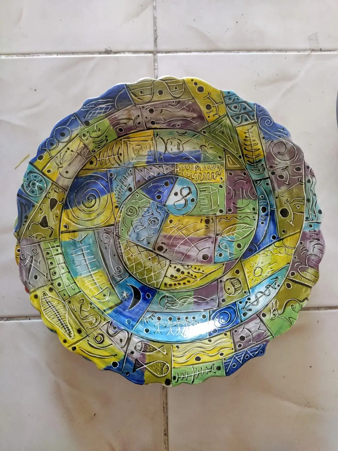 Finecraft Handmade 100% Original and Original Design Ceramic, Tile Decorative Plate Es-636
Finecraft Handmade 100% Original and Original Design Ceramic, Tile Decorative Plate Es-636