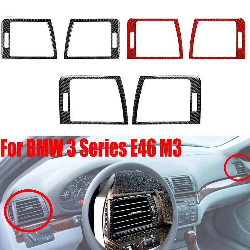 For BMW 3 Series E46 1998-2005 Carbon Fiber Car Accessories Interior Parts Dashboard Side Air Vent Outlet Trim Frame Sticker
For BMW 3 Series E46 1998-2005 Carbon Fiber Car Accessories Interior Parts Dashboard Side Air Vent Outlet Trim Frame Sticker