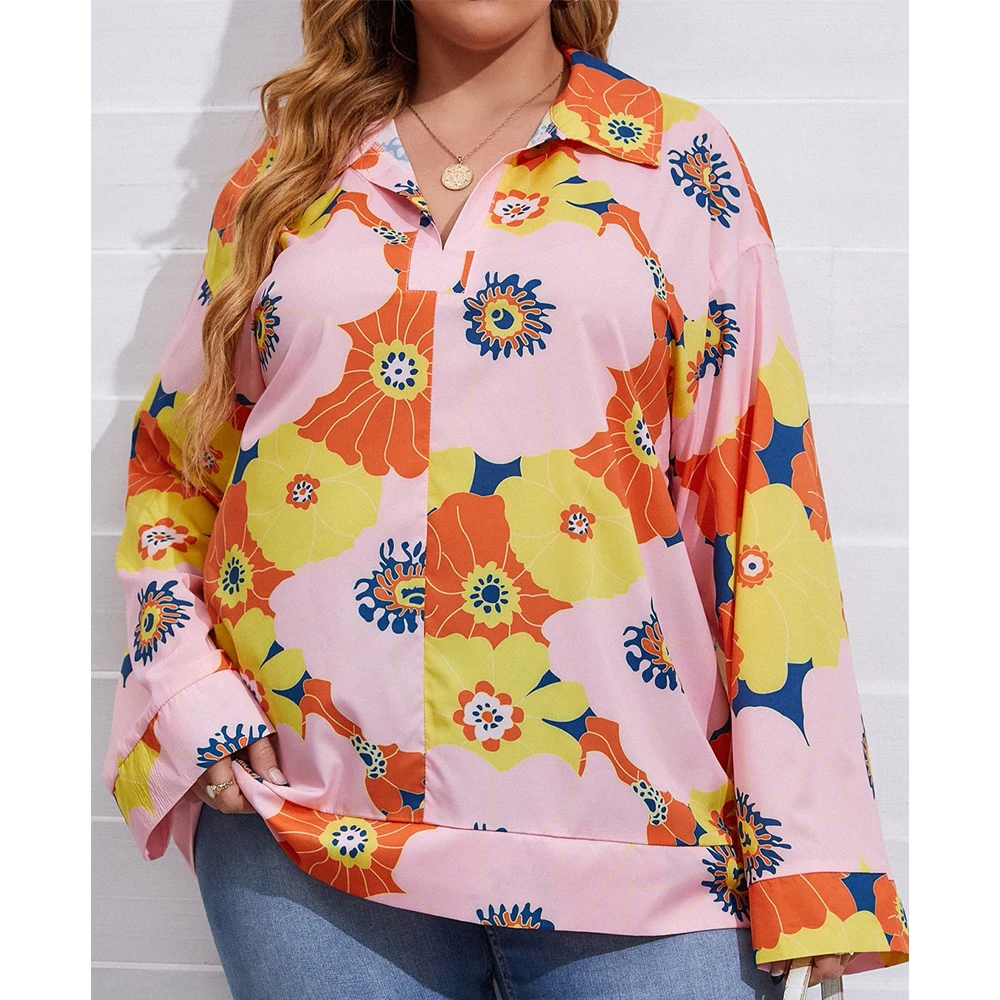Women's Shirts Vintage Print Collared Button Up Fashion Long Sleeve Blouse Female Casual Blouses And Shirts
Women's Shirts Vintage Print Collared Button Up Fashion Long Sleeve Blouse Female Casual Blouses And Shirts