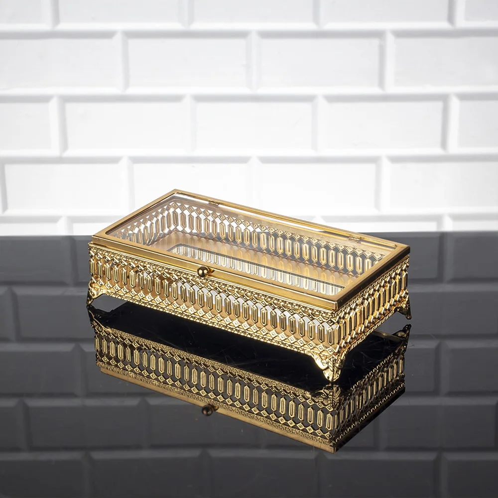 Pearl Rectangle Small Chest Jewelry Box Jewelry Box Organizer Gold 24x12x7 Cm
Pearl Rectangle Small Chest Jewelry Box Jewelry Box Organizer Gold 24x12x7 Cm