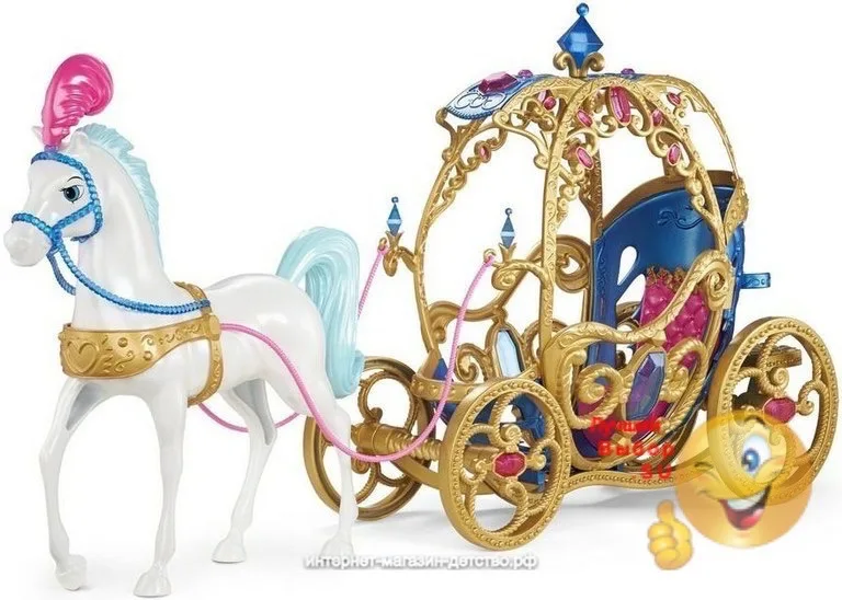 Disney Princess. Лошадь с каретой для Принцессы Дисней Золушки 41*15*32см | Игрушки и хобби