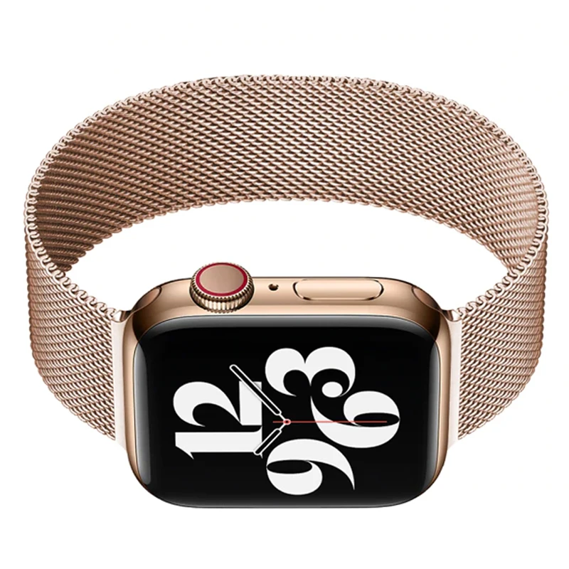 Ремешок для Apple Watch 42 mm/44 mm/ 45 mm Миланская петля Elite (Milanese Loop) розовое золото - купить