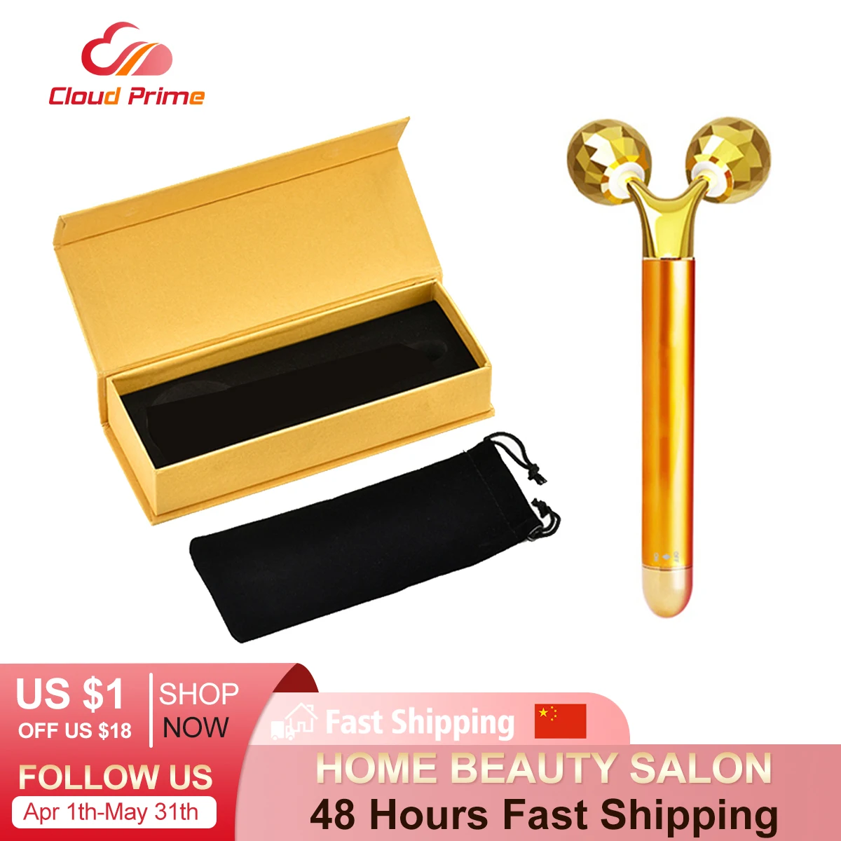 24k Golden 3D Roller Massager Lift Skin Tightening Wrinkle Bar360 Rotate Thin Face Facial Massage Tool Y Shape Massager
24k Golden 3D Roller Massager Lift Skin Tightening Wrinkle Bar360 Rotate Thin Face Facial Massage Tool Y Shape Massager