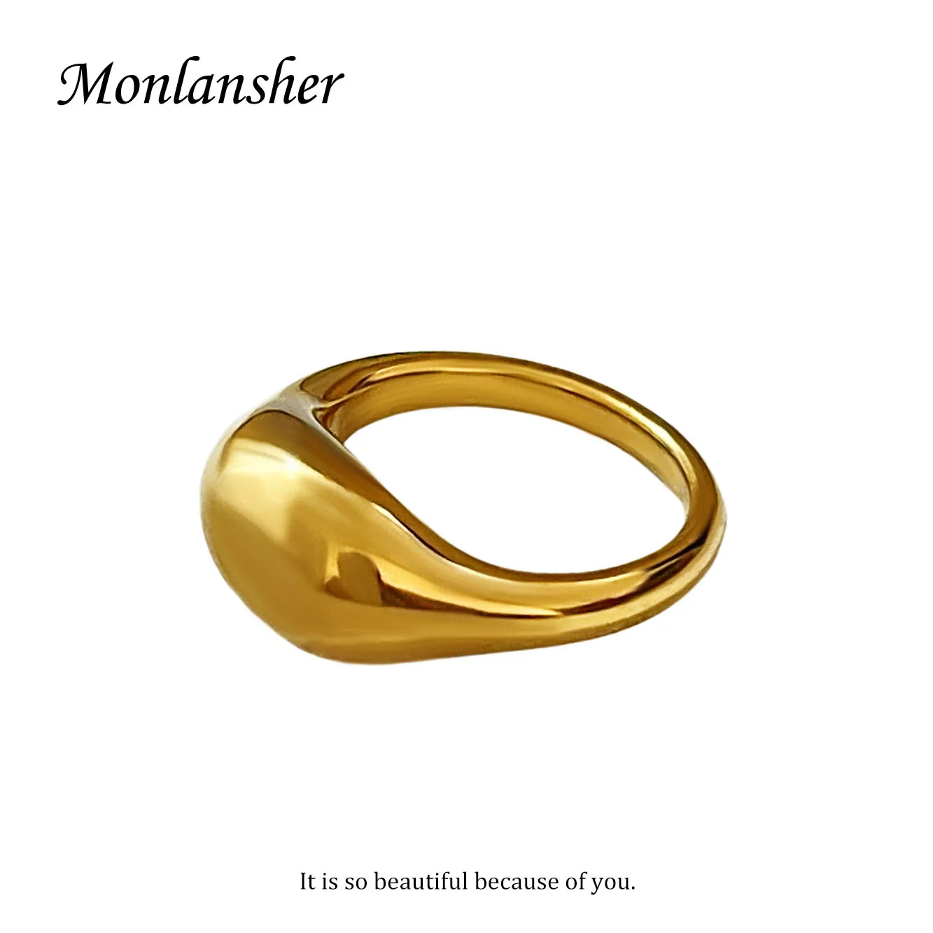 Monlansher Minimal Stainless Steel Chunky Dome Ring for Women Simple 18 K PVD Gold Metal Irregular Thick Rings Non Fading
Monlansher Minimal Stainless Steel Chunky Dome Ring for Women Simple 18 K PVD Gold Metal Irregular Thick Rings Non Fading