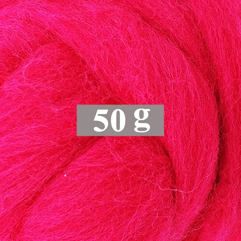 

50g Merino Wool Roving for Needle Felting Kit, 100% Pure Felting Wool, Soft, Delicate, Can Touch the Skin (Color 25)
