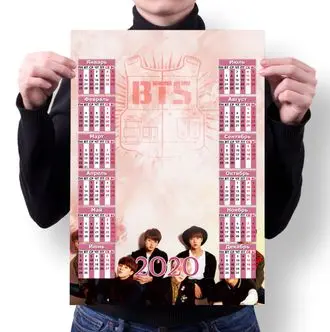 Календарь настенный на 2020 год BTS БТС №10 А3 | Канцтовары для офиса и дома
