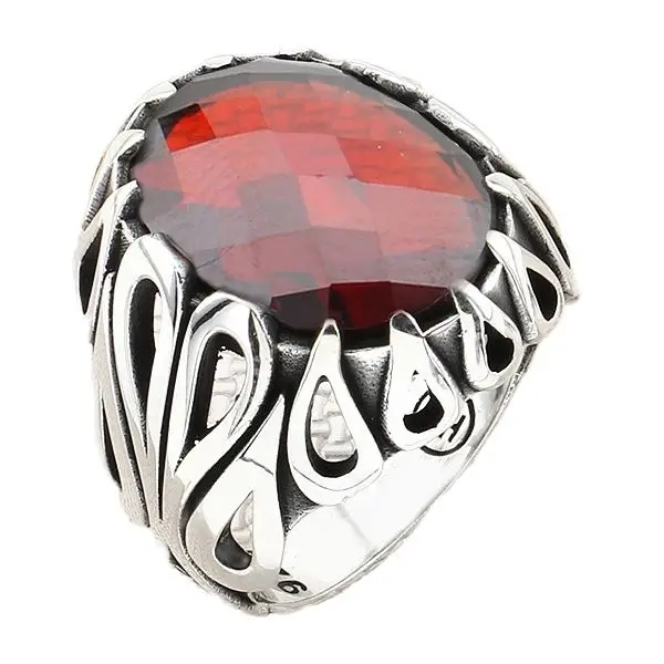 Water Drops Design Oval Red Zircon Natural Gemstone Sterling Silver Men's Ring Jewelry Gift for Wedding for Cousin for Friend
Water Drops Design Oval Red Zircon Natural Gemstone Sterling Silver Men's Ring Jewelry Gift for Wedding for Cousin for Friend