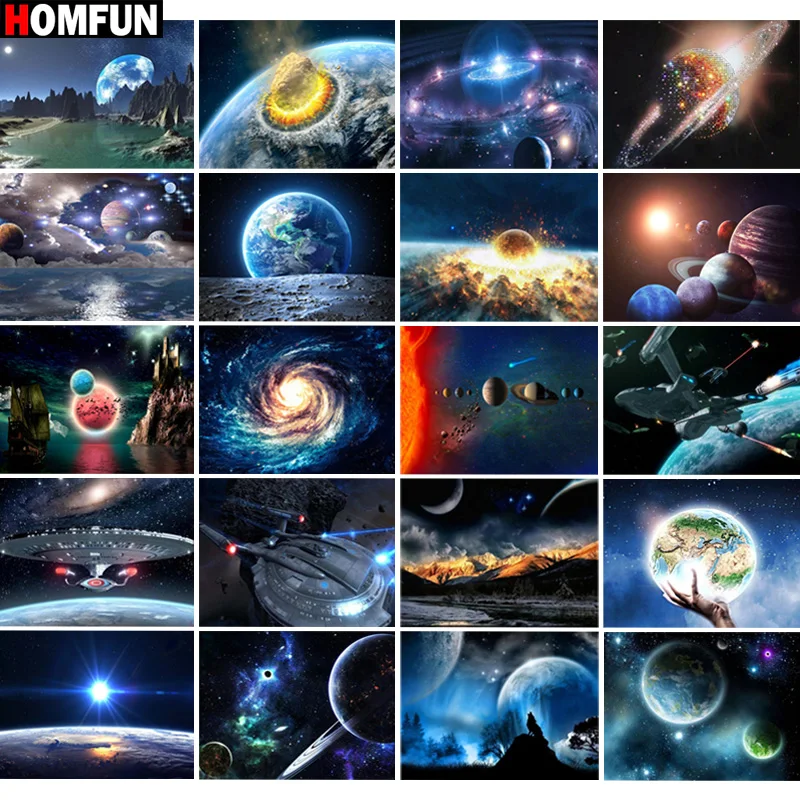 Алмазная живопись HOMFUN, вышивка крестиком 5D, «пейзаж, планета, космический корабль», домашний декор, для творчества
Алмазная живопись HOMFUN, вышивка крестиком 5D, «пейзаж, планета, космический корабль», домашний декор, для творчества