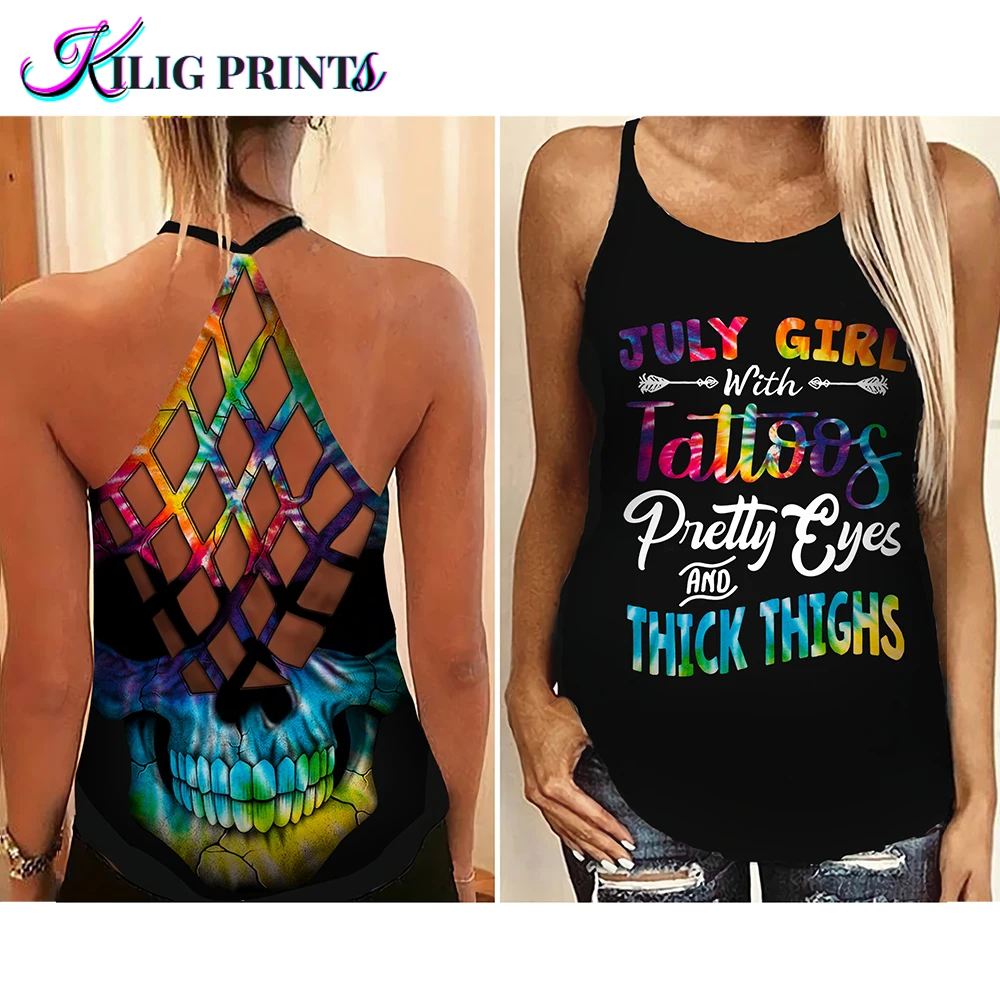 Kiligprints Fashion Summer 2021 Hollow Skull I Was Born With My Heart Halterneck Backless Custom Printed Camisoles Women'S Vest
Kiligprints Fashion Summer 2021 Hollow Skull I Was Born With My Heart Halterneck Backless Custom Printed Camisoles Women'S Vest