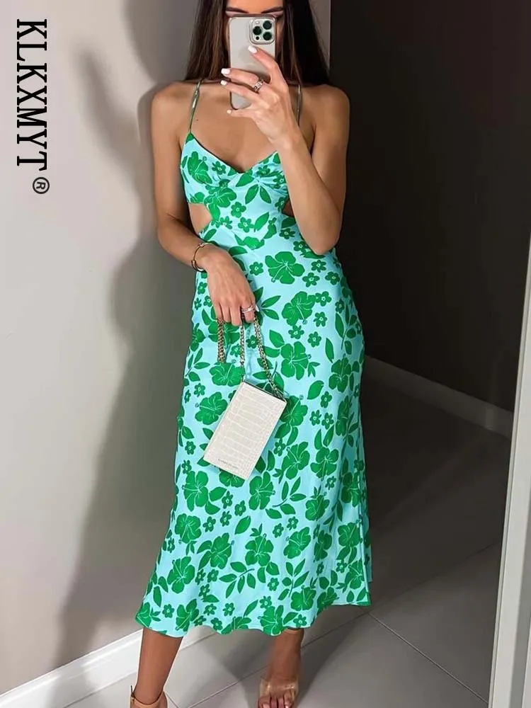 Klkxmyt Women's Dress Traf Fashion Hollow Out Floral Print Elegant Dresses For Women 2022 Summer Backless Thin Straps Midi Dress
Klkxmyt Women's Dress Traf Fashion Hollow Out Floral Print Elegant Dresses For Women 2022 Summer Backless Thin Straps Midi Dress