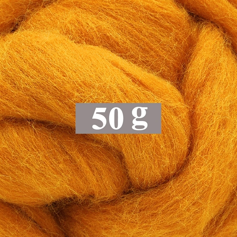 

50g Merino Wool Roving for Needle Felting Kit, 100% Pure Felting Wool, Soft, Delicate, Can Touch the Skin (Color 18)