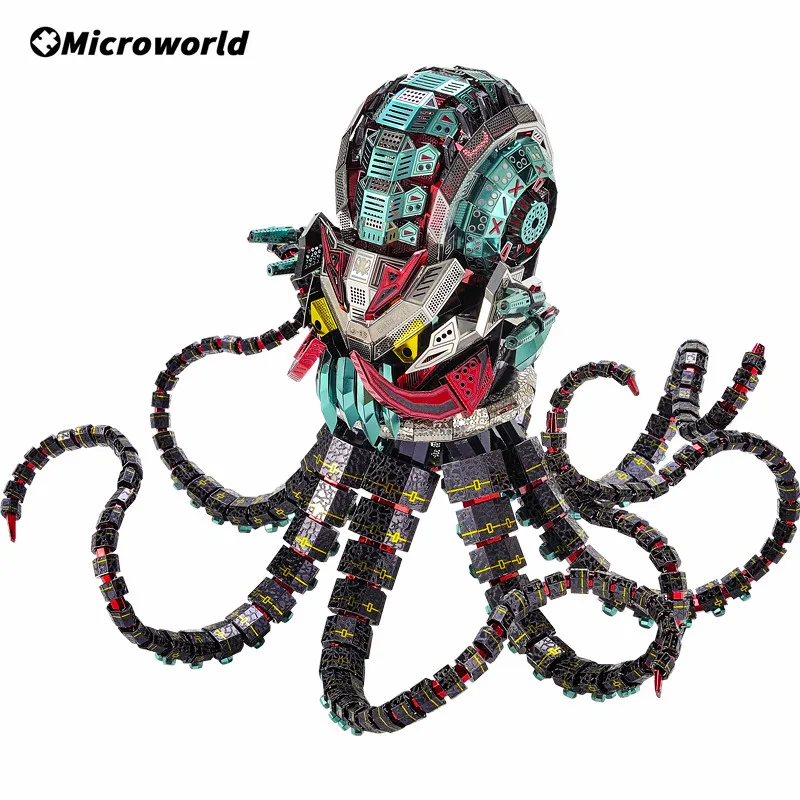 Металлический 3D пазл Microworld модель осьминога дьявола наборы сделай сам лазерная