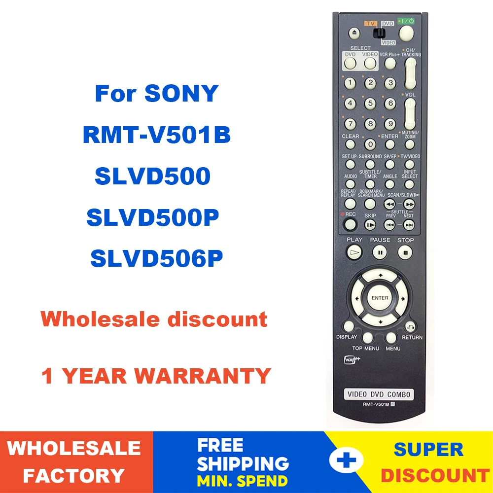 Новый оригинальный RMT-V501B пульт дистанционного управления для SONY DVD/VCR комбо плеер SLVD500 ,SLVD500P, SLVD506P
Новый оригинальный RMT-V501B пульт дистанционного управления для SONY DVD/VCR комбо плеер SLVD500 ,SLVD500P, SLVD506P