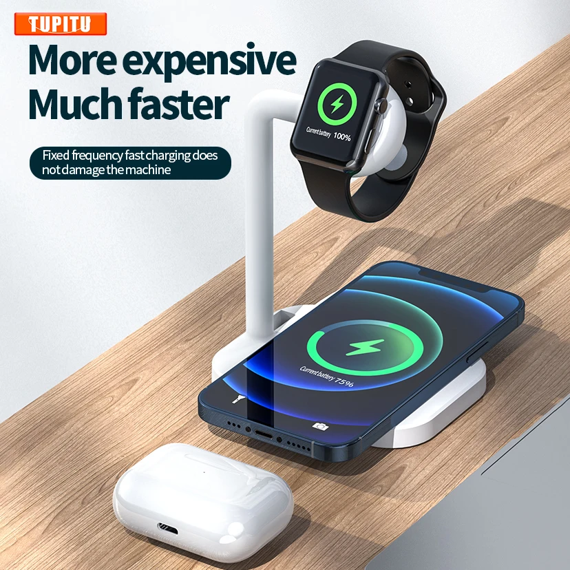MagSafe 2-in-1 Wireless Charger, 15W Quick Charging iPhone Charger Holder, for iPhone 13, 12, Pro, Pro Max, Mini, AirPods
MagSafe 2-in-1 Wireless Charger, 15W Quick Charging iPhone Charger Holder, for iPhone 13, 12, Pro, Pro Max, Mini, AirPods