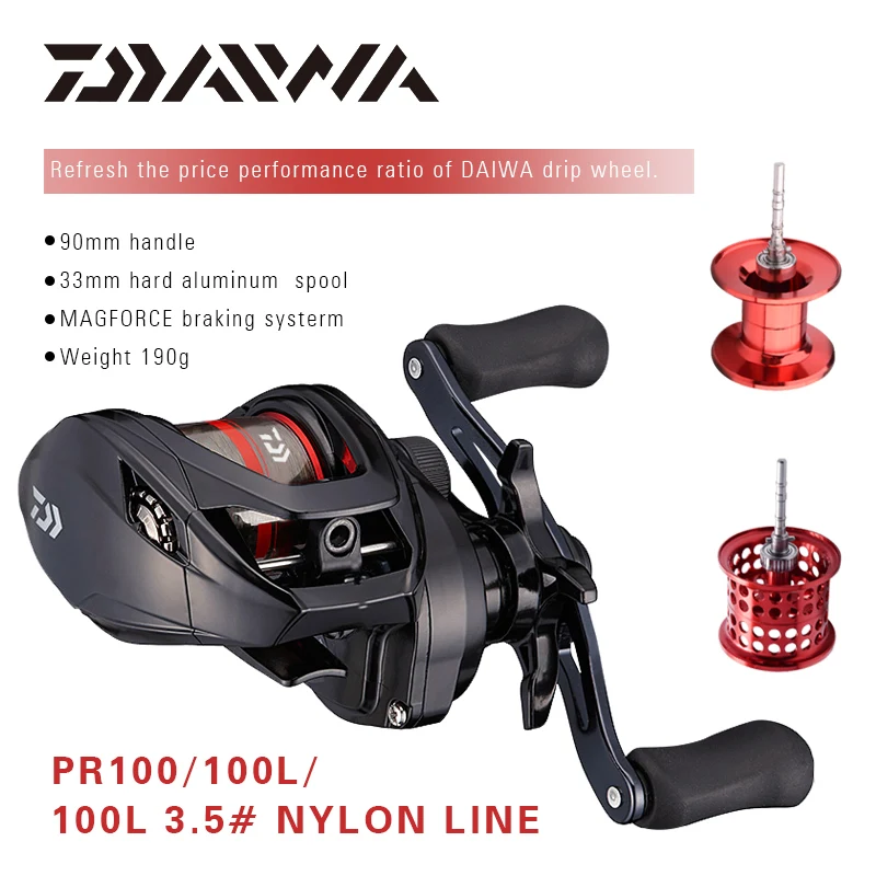 New DAIWA PR 100/100L Baitcasting Fishing Reels 4BB Gear Ratio6.3:1 Max Drag 5kg Saltwater Reel Fishing Wheels Metal Spool Coils
New DAIWA PR 100/100L Baitcasting Fishing Reels 4BB Gear Ratio6.3:1 Max Drag 5kg Saltwater Reel Fishing Wheels Metal Spool Coils
