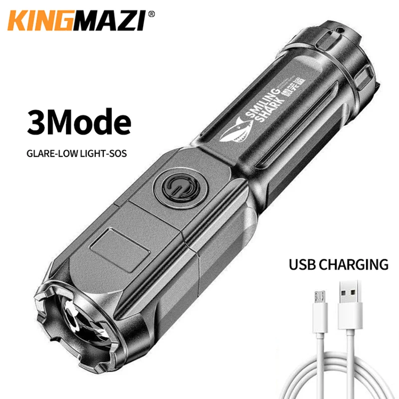 USB Rechargeable Flashlight Strong Light Zoom Highlight Tactical Flashlight Torches Outdoor Portable Lighting LED Camping Lights
USB Rechargeable Flashlight Strong Light Zoom Highlight Tactical Flashlight Torches Outdoor Portable Lighting LED Camping Lights