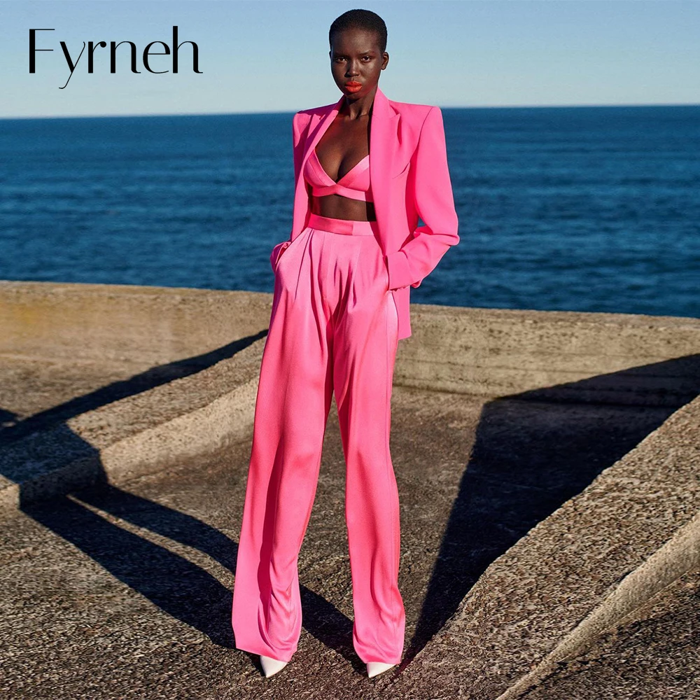 Fyrneh New Fashion 3 Piece Blazer Long Pants Suit Sexy Cami Top Party Vacation Office Ladies Slim Outfits Elegant Trouser Suits
Fyrneh New Fashion 3 Piece Blazer Long Pants Suit Sexy Cami Top Party Vacation Office Ladies Slim Outfits Elegant Trouser Suits