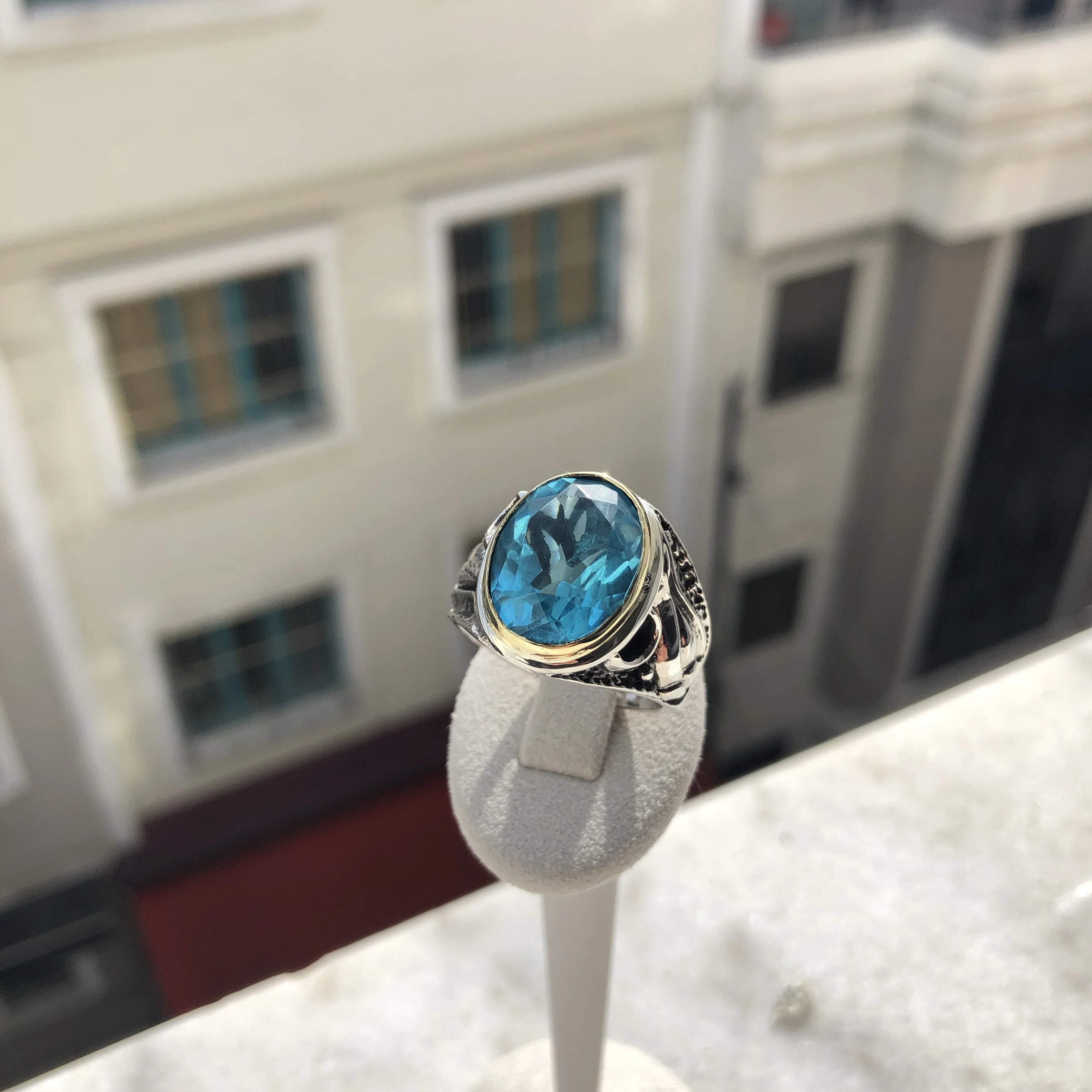 Handmade Blue Topaz Crescent Moon Pattern Classical Ring for Men Jewelry Elegant Anniversary Birthday Valentine's Day Gift 2021
Handmade Blue Topaz Crescent Moon Pattern Classical Ring for Men Jewelry Elegant Anniversary Birthday Valentine's Day Gift 2021