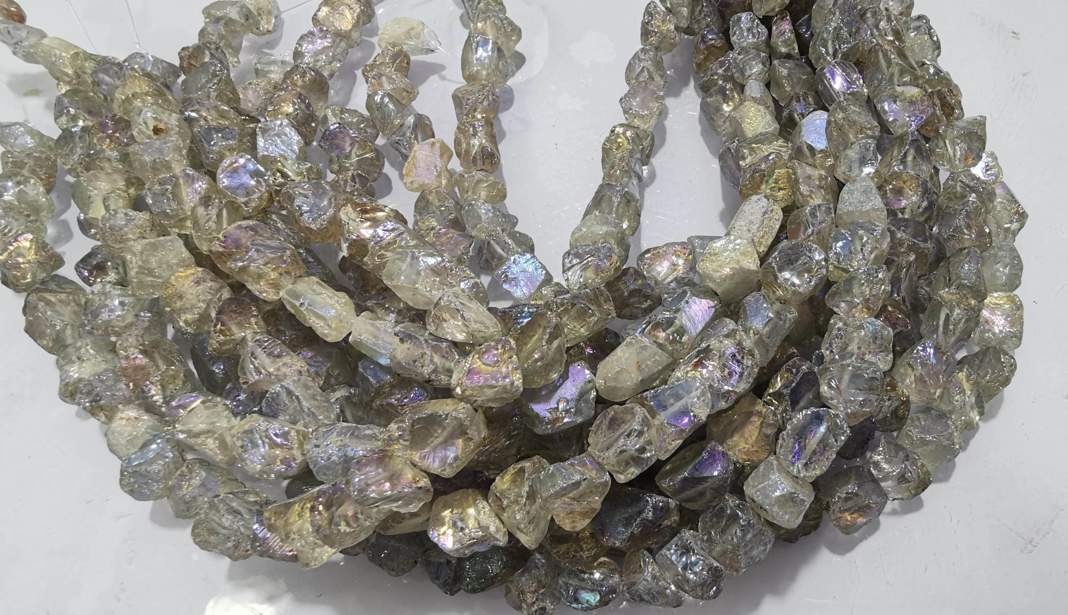 Grey Purple Blue coated clear quartz rock crystal Raw facet Freeform rough nuggets loose gemstone beads 16inch
Grey Purple Blue coated clear quartz rock crystal Raw facet Freeform rough nuggets loose gemstone beads 16inch