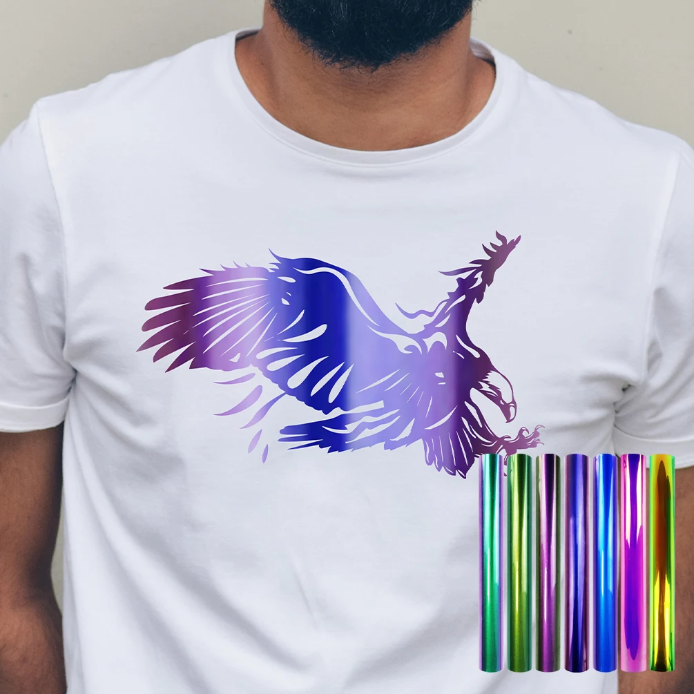 Chameleon HTV Heat Transfer Vinyl Iron On Vinyl for T-Shirt Chameleon Gradient Change Luxury Color HTV She
Chameleon HTV Heat Transfer Vinyl Iron On Vinyl for T-Shirt Chameleon Gradient Change Luxury Color HTV She
