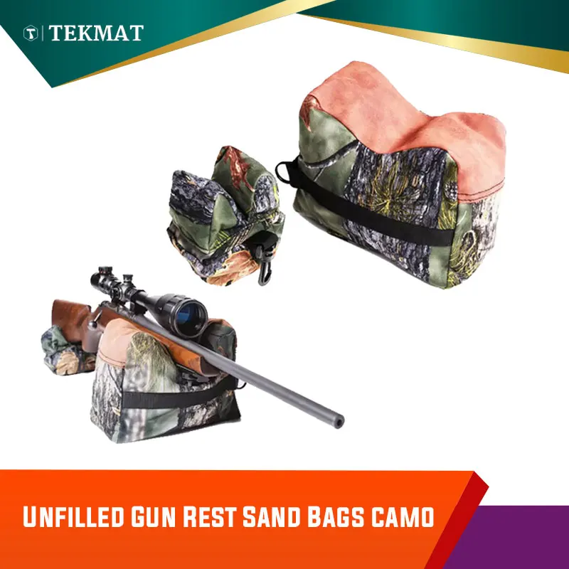 

Tekmat Unfilled Front And Rear Shooter's Gun Rest Sand Bags Shooting Bench Steady For Hunting Outdoor Camo